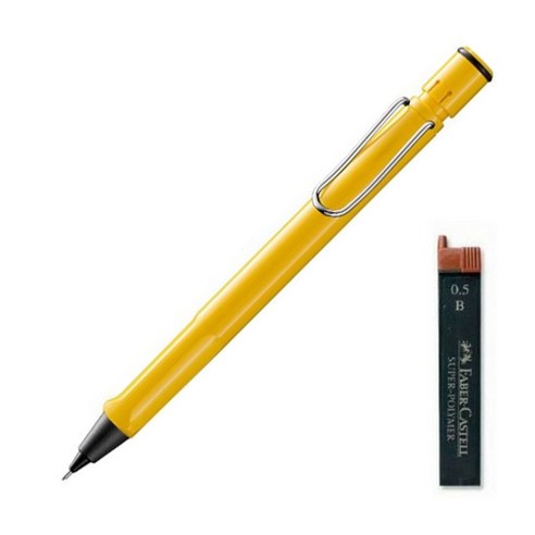 LAMY 사파리 샤프 옐로우 + 샤프심 랜덤발송 세트, 0.5mm, 1세트