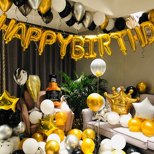 블럭마트 돌잔치 디럭스 생일파티풍선세트 2p, TYPE2, 2세트