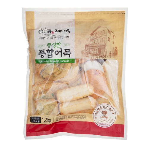 고래사어묵 풍성한 종합어묵, 1.2kg, 1개