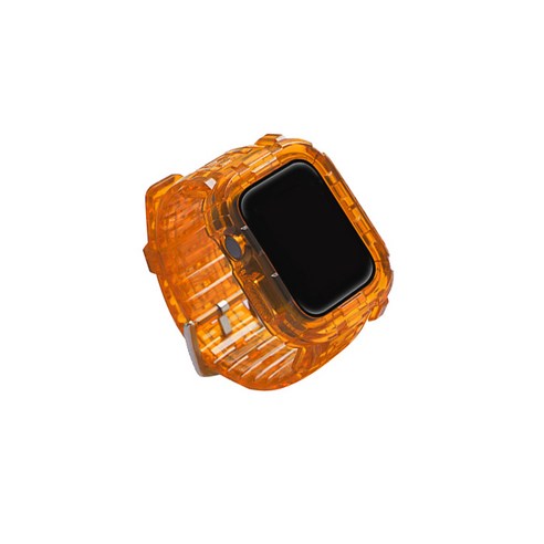 비쉐르 에어리트 애플워치 4 실리콘 일체형 밴드 스트랩 (40mm 호환 가능), 오렌지, 1개