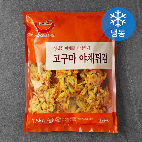  세미원 고구마야채튀김 (냉동), 1.5kg, 1개 