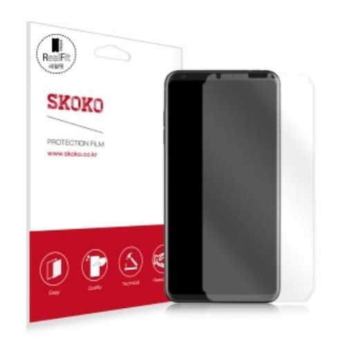 스코코 케이스핏 풀커버 리얼핏 휴대폰 액정보호필름 2p, 1세트
