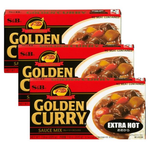 에스앤비 골든 카레 아주 매운맛, 220g, 3개