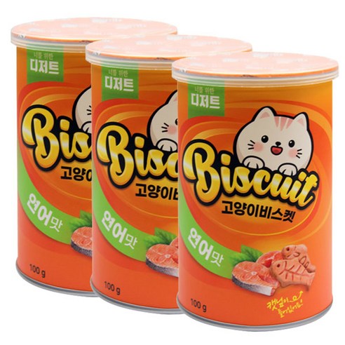 너를위한디저트 고양이 비스켓, 연어맛, 100g, 6개