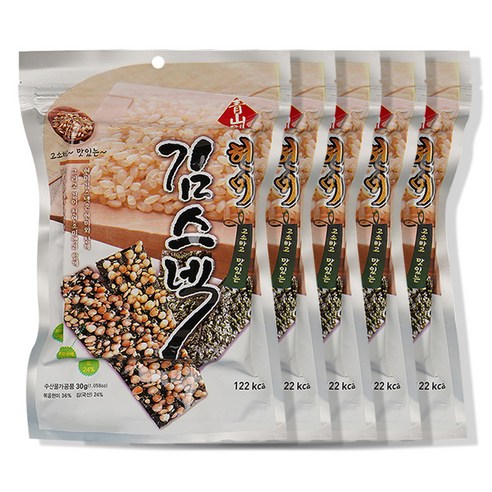 청산에 김스낵 현미, 30g, 5개