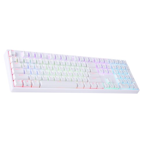 앱코 HACKER PBT RGB 무접점 유선키보드 45g, KN10, 화이트