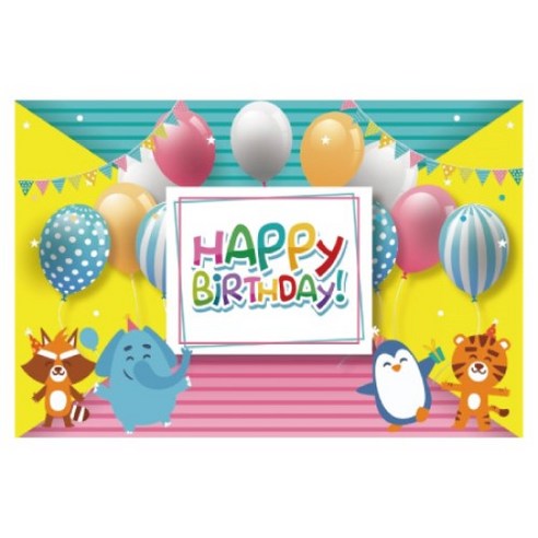 키즈토이 생일 축하 파티 현수막, 생일 123(K-023)