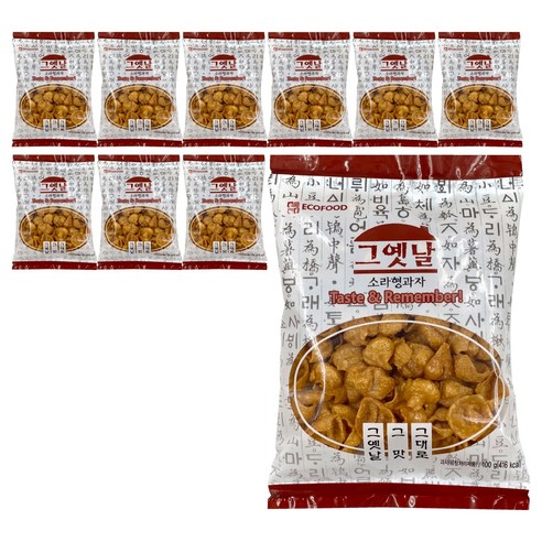 에코푸드 그옛날 소라형과자, 100g, 10개