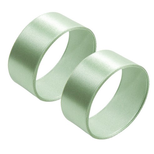 25mm 공단리본 2개, 54 연연두, 45m