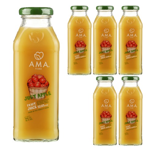 아마타임 사과 주스, 300ml, 6개