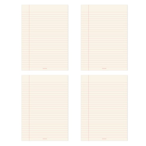 페이퍼리안 라이프패드 메모지 A5, 라인 옐로우, 4개