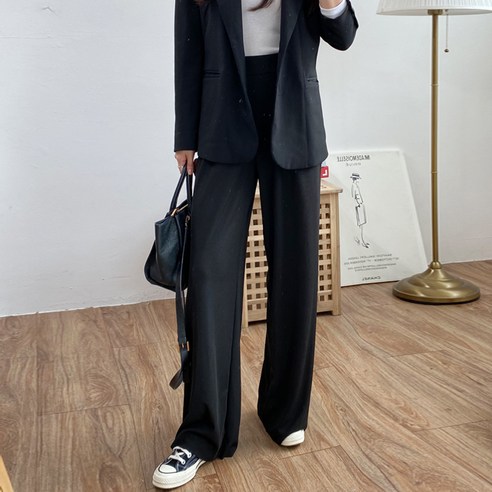 편안함과 스타일을 완벽하게 조화한 가비진 와이드 밴딩 슬랙스