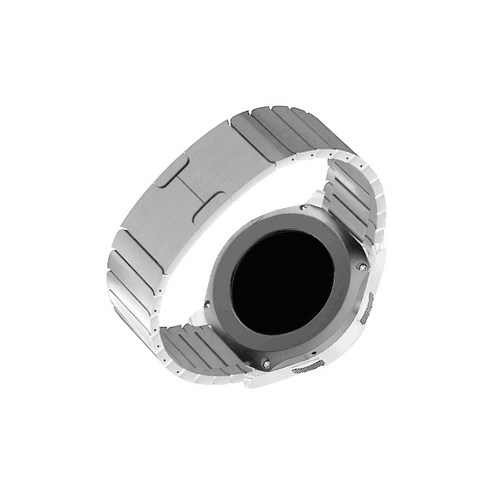 비쉐르 갤럭시 워치 3 45mm 나비롱스퀘어 메탈 밴드 스트랩, 실버, 1개