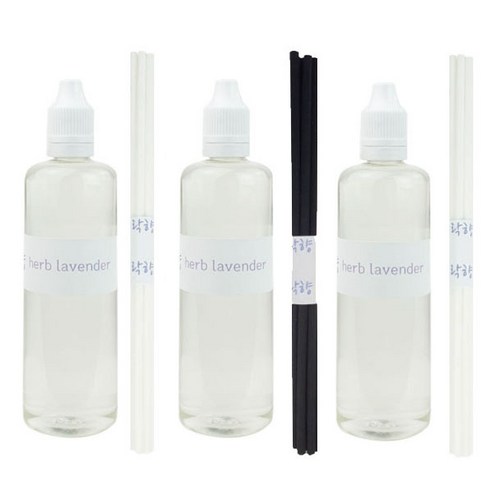 락향 디퓨저 리필 105ml x 3p + 발향스틱 15p, 허브라벤더