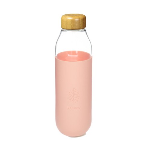 Leaves 유리 컬러드 텀블러, Peach, 500ml