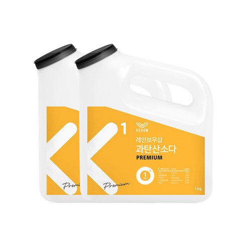 레인보우샵 K1 과탄산소다 프리미엄 왕톡톡이, 1kg, 2개