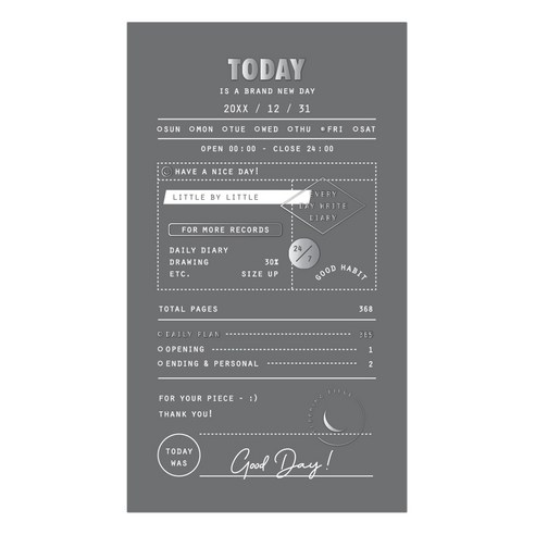 7321디자인 슬리핑피스 데일리 만년 다이어리 VOL 2, 스톤