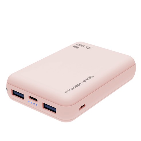 액센 보조배터리 10000mAh 멀티단자, B110, 핑크