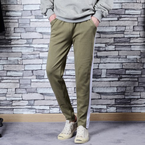 타운클로 남성용 라인 배색 슬림핏 트레이닝 팬츠
