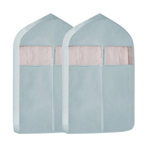 더플로우컴퍼니 깔끔한 확장형 부직포 지퍼형 옷커버 블루 60 x 10 x 128 cm, 1개입, 2개