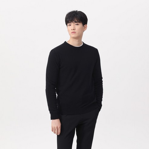 마인드브릿지 남성용 캐시미어 라운드넥 니트 MUKT71A1