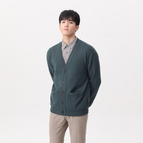마인드브릿지 남성용 PANW 골지조직 세미오버 가디건 MUCD71A1