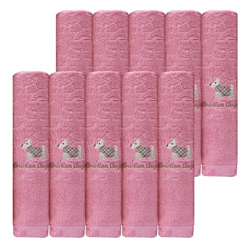 발렌티노크리스티 아가타 세면타월 150g 30수 면사, 핑크, 10개