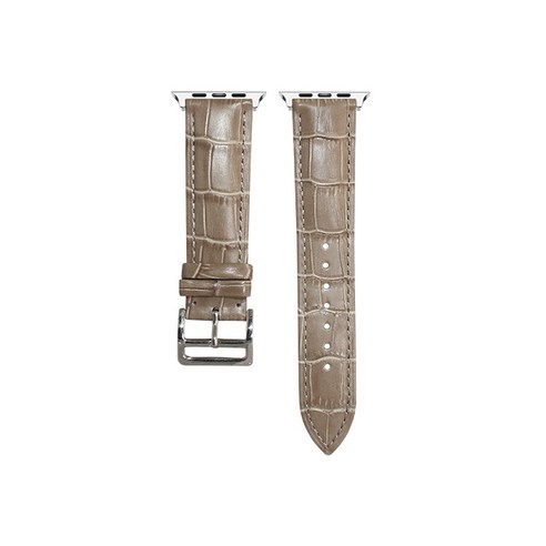 비쉐르 애플워치 1 크로커 레더 밴드 스트랩 42mm, 베이지, 1개
