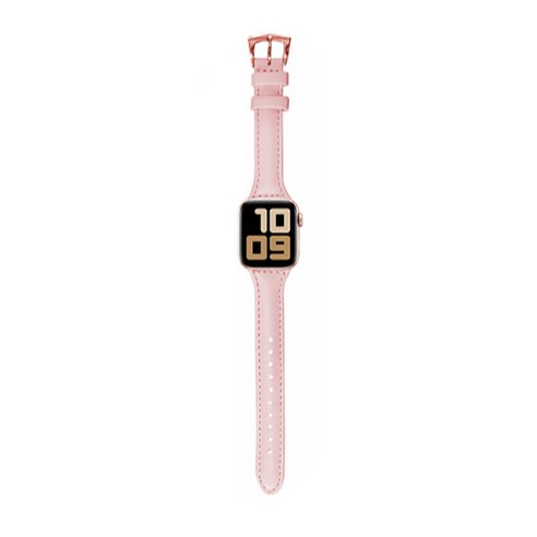 인뮤즈 애플워치 2/3/4/5 데일리 우먼 가죽 밴드 42/44 mm, 핑크, 1개