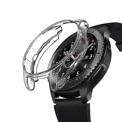쵸미앤세븐 갤럭시워치 실리콘 유광 범퍼케이스 갤럭시워치/기어S2 42mm, 투명, 1개