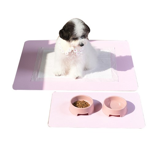 언더펫 강아지 착매트 배변판 대형 + 식기매트, light pink(배변판), 1세트
