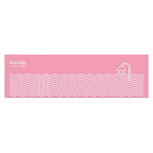 알럽홈 킵클린 논슬립 컬러 욕실 발매트, 핑크샤워