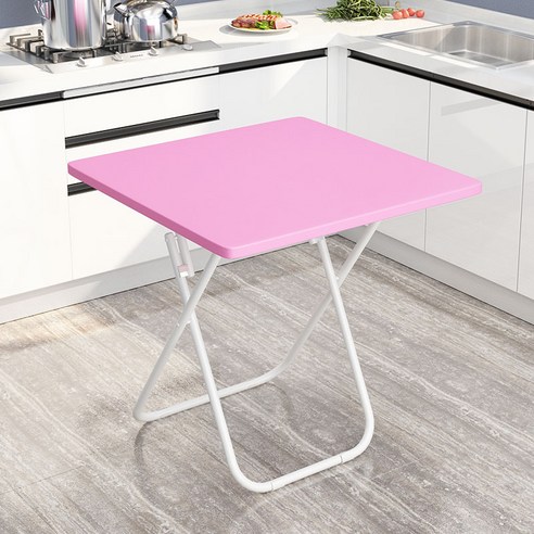가팡 철제 접이식 테이블 IYNA022, 05번 핑크