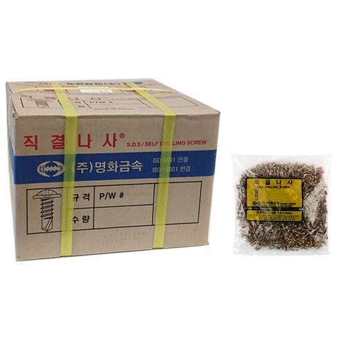 이노공구 와셔 머리 직결 나사 천연색 4.2 x 16 mm 1390 500p, 24개