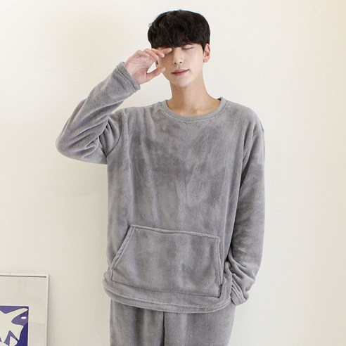어나더디 남성용 데일리 밍크 수면 커플 잠옷세트