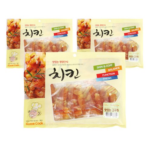 홈쿡 강아지 간식 400g, 맛있는 고구마, 3개