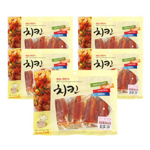 홈쿡 강아지 간식 400g, 오도독 닭갈비, 5개