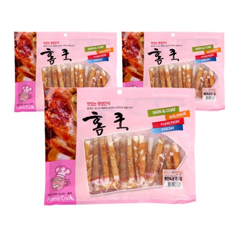 홈쿡 강아지 간식 400g, 뽀얀속살대구포, 3개