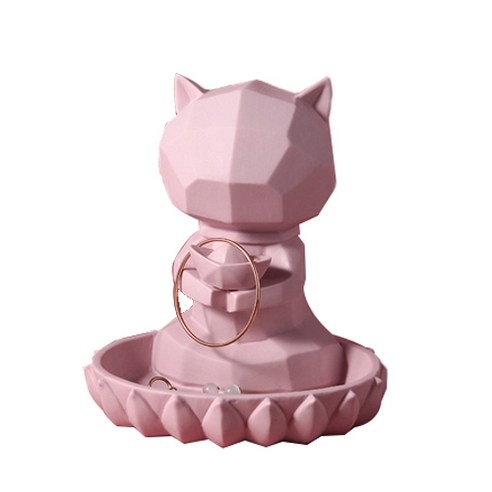 JHCompany 조각배 지킴이 고양이 스토리지 수납정리용품 핑크, 1개