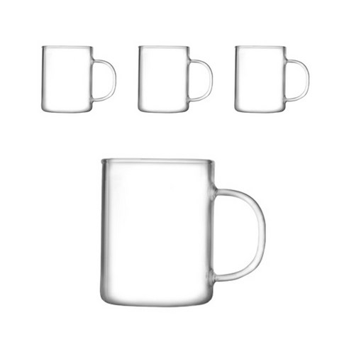 슬림 내열 머그컵 190ml, 4개