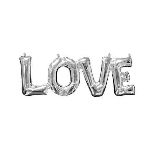 릴리드레스 대문자 LOVE 은박풍선 LPRP10, 실버, 1개