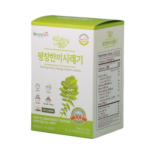 평창 한끼 시래기, 선녀와 나물꾼 박스타입 10g, 5개 건시래기 평창 한끼 시래기, 선녀와 나물꾼 박스타입 10g, 5개 건시래기