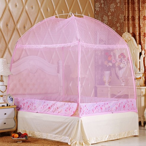 유니룸 사각 돔 텐트형 모기장, 핑크