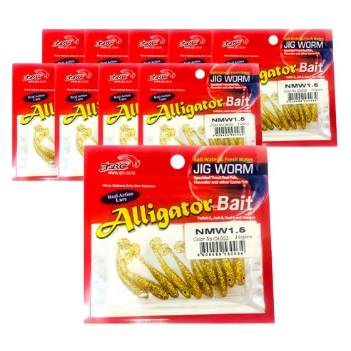 JIG WORM NMW1.5 낚시 루어 10p x 10개, CA003, 0.5g
