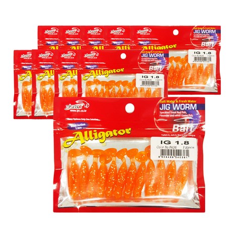 JIG WORM IG1.8 낚시 루어 12p x 10개, PA36, 1.4g