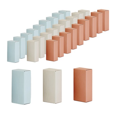 아이브릭 뉴 폴드 이지 종이 벽돌블록 3종 x 10p 세트, Oriental Pink, Ivory, Baby Blue, 1개