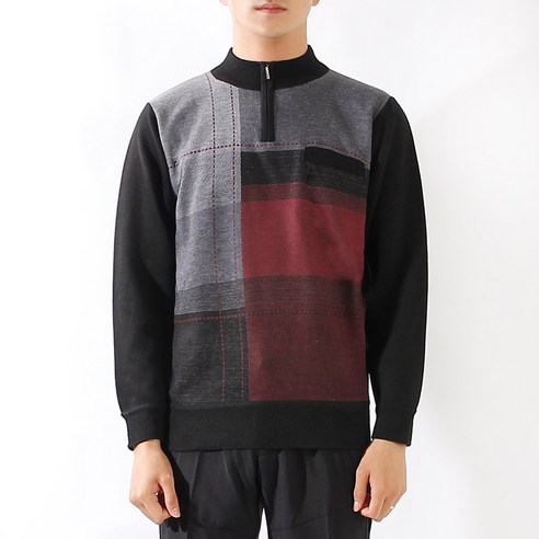 남성용 기능성 아웃도어 데일리 모던 집업 골프 니트D