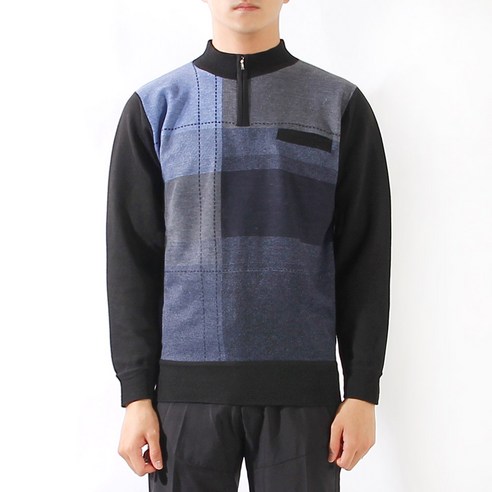남성용 기능성 아웃도어 데일리 모던 집업 골프 니트D