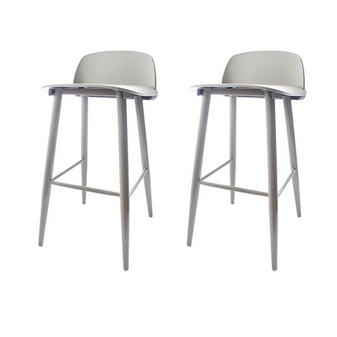 영가구 너드 홈바의자 70cm 2p, 그레이