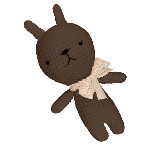 아이한코 뚱이 Big 손뜨개인형 뜨개질 DIY 패키지 + 꼬리방울 랜덤발송, 1세트, 028 초코